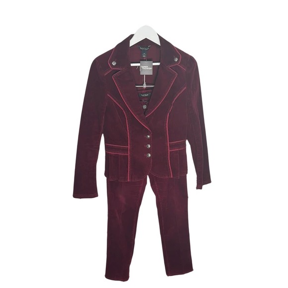 White House Black Market Jackets & Blazers - White House Black Market Plum Corduroy Jacket With Matching Pants - 6